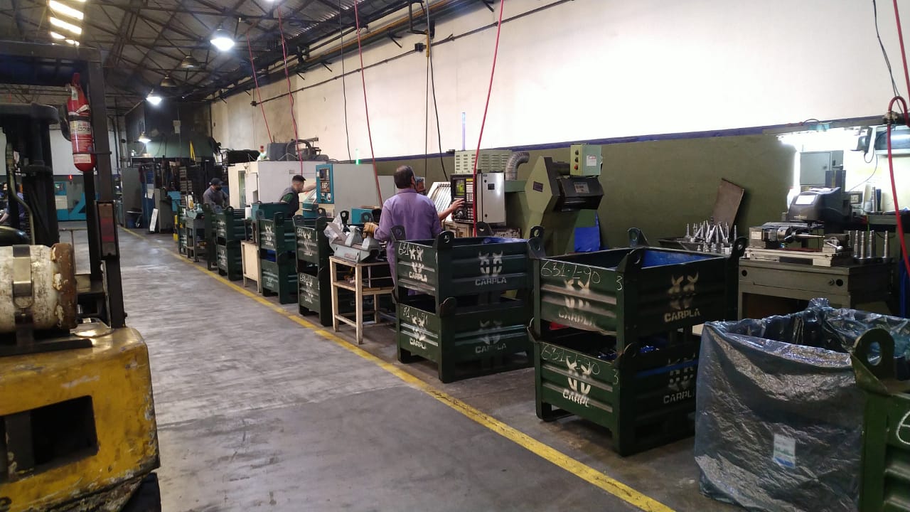 Sector de mecanizado en la planta de CARPLA